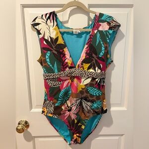 Bleu Rod Beattie Cap Sleeve Swimsuit 14